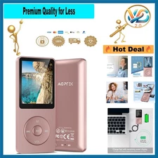 A02PL 64GB MP3 Player Rose Gold 70H Battery Lossless Sound Support 128GB