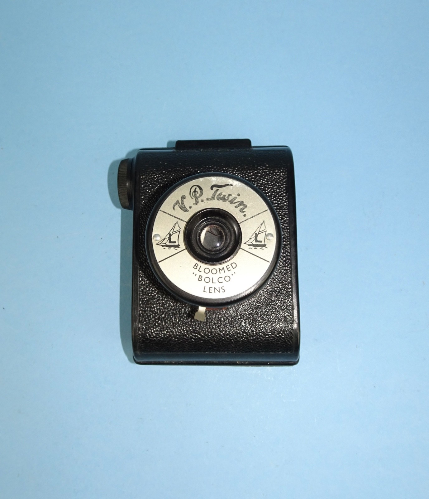 1952 V.P. Twin miniature camera. 3x4cm exposures on 127 film. Made in the UK.