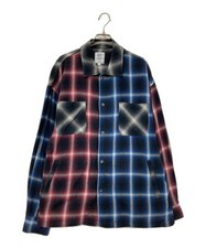 MUSIC SAVED MY LIFE          Back print check shirt black M101-01K5-SL
