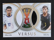 2026 Futera Unique William Saliba Ruben Slides Versus VS09 Dual Relic /20 Arsenal
