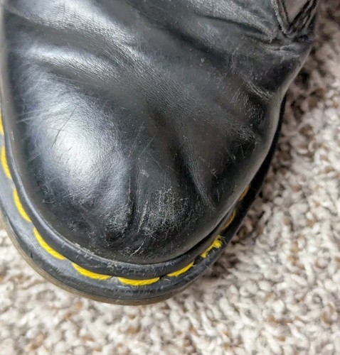 Stivali donna Dr Martens al ginocchio taglia 6 pelle nera combattimento 20 occhielli LEGGI - Foto 12 di 18