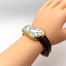 Orologio Salvador Dalì Melting La persistenza della memoria quarzo oro quadra...