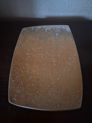 Artisan-Signed studio (Starr/Stark) Pottery Plate, ''Let Them Eat Cake'' 