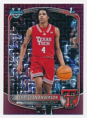 Christian Anderson 2025-26 Bowman Chrome U BURGUNDY MOJO REFRACTOR /275 #BCP-45
