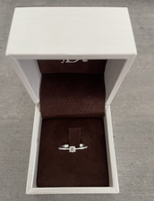 Verlobungsring Solitär Weißgold 0,25ct Diamant Princess G-H SI Gr. 51 / 16,3mm