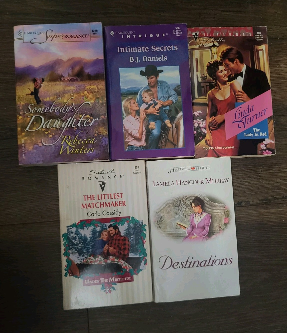 Lot of 5 Contemporary ROMANCE Paperbacks   Harlequin/Silhouette/Heartsong