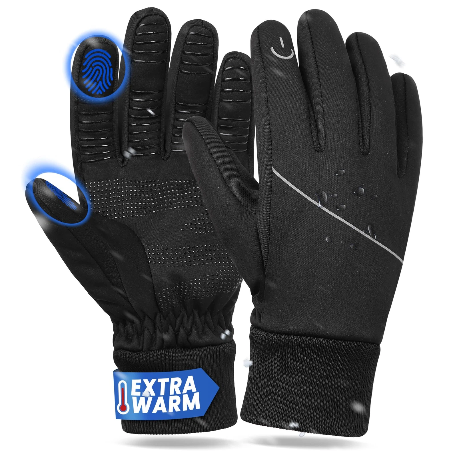 Winter Gloves for Men Women-Warm Thermal Ski Snow Touchscreen Bicycle Bike Gl...