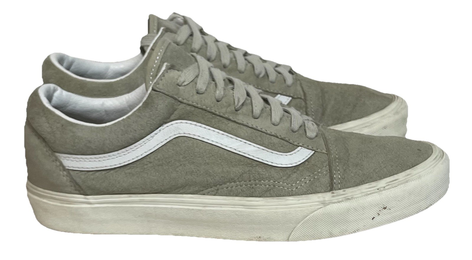 VANS Old Skool Pig Suede Sneakers Mens Sz 10 Moss Grey Color