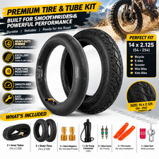 14X2.125 54-254 E-Bike Tire and Tube Set, 14 Inch Electric Scooter Tire Tube wit