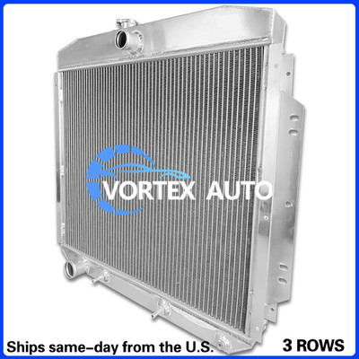 Radiator For 1957-1960 Ford F-100 Truck 3.6L 4.4L 4.8L 5.8L Chevy V8 AT Aluminum