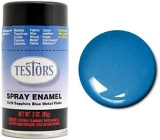 Testors Model Paint #1639 Blue Metallic Flake Spray 3 Oz Free Shipping