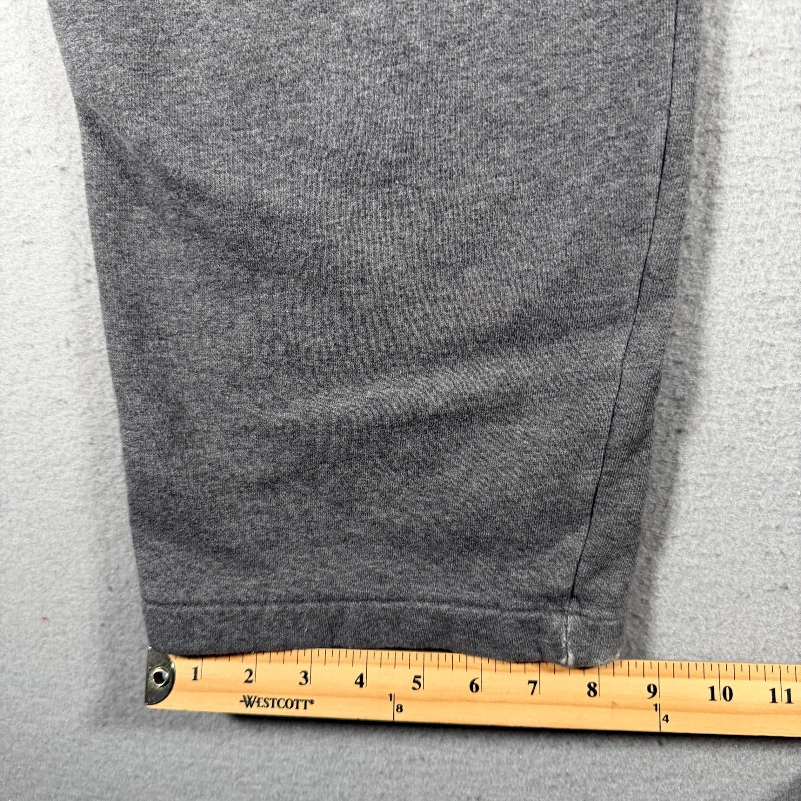 Nike Mens Gray Fleece Sweatpants Straight Leg Swoosh Logo Size Large 34x33 thumbnail 8