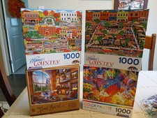GROUP OF 4 "CRA-Z-ART  MASTER PIECES" JIGSAW PUZZLES 1000 PC EACH / COMPLETE
