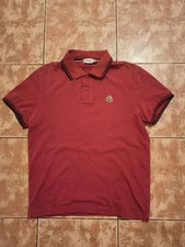 Moncler Maglia Polo Manica Corta Men  s Size M Red Short Sleeve Polo Shirt