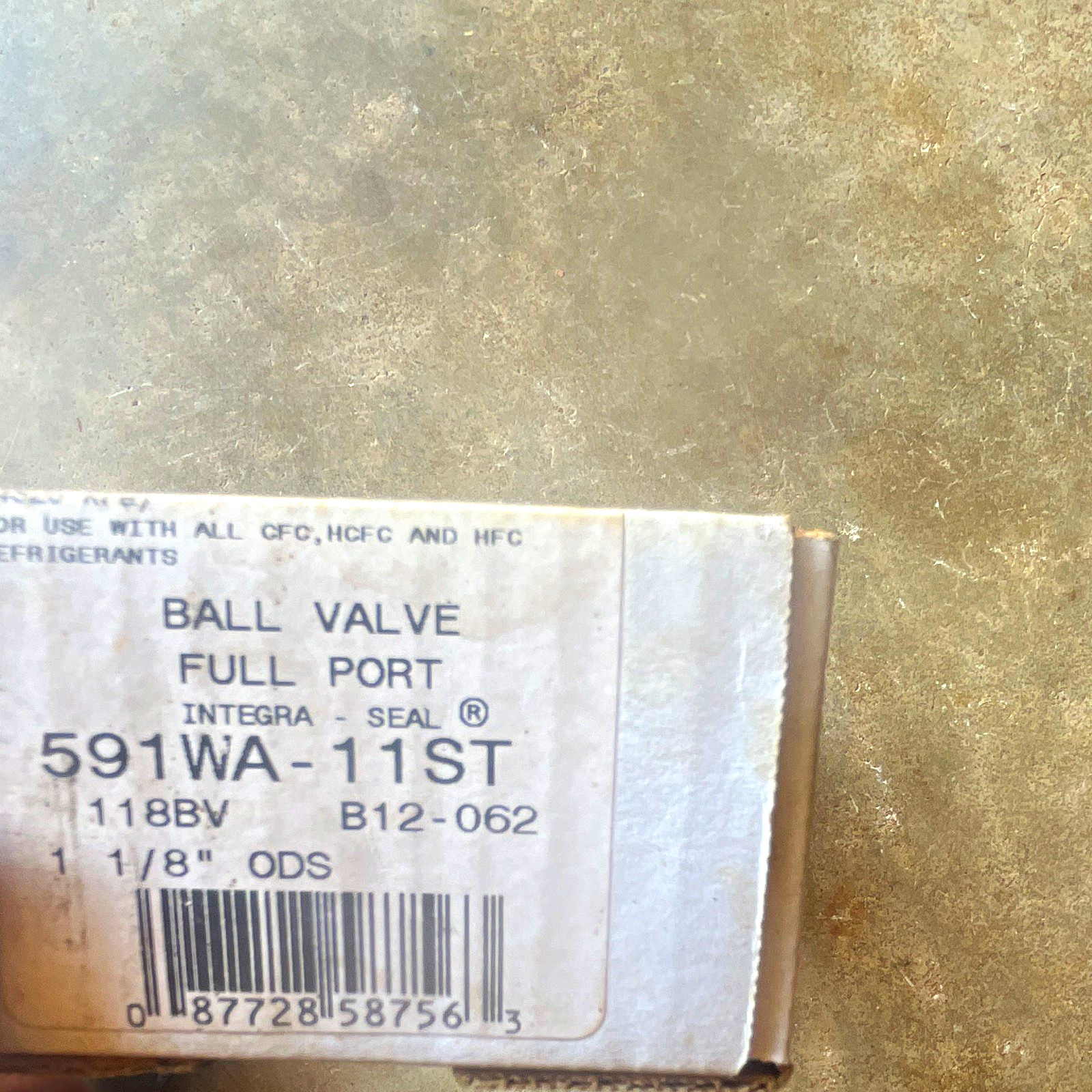 Superior 591WA-11ST Full Port Ball Valve 1-1/8 in ODS Brass/Copper