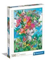 Clementoni 35526 Jigsaw Collection-Head In The Jungle 500 Pieces-Puzzle For Adul