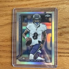 2025 Topps Chrome Football #24 - Lamar Jackson - Refractor - Baltimore Ravens