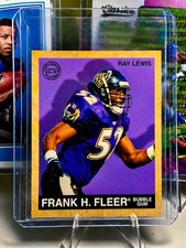 Ray Lewis 1997 Fleer Goudey Football Card #2 Rookie Baltimore Ravens HOF. rookie card picture