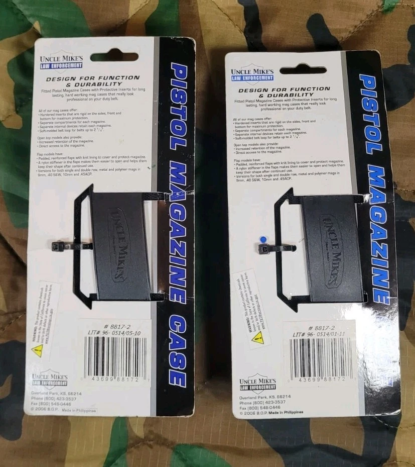 Unlce Mike's Pistol Magazine Case Black Nylon AMBIDEXTROUS Set Of 2 - Image 2 of 4