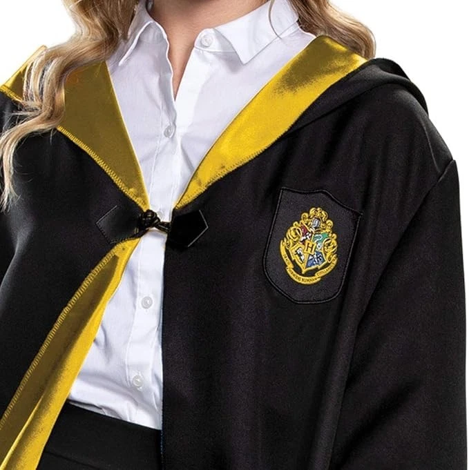 Disguise Harry Potter Hogwarts Deluxe Robe Black Gold Hufflepuff Adult Unisex M - Image 4 of 4