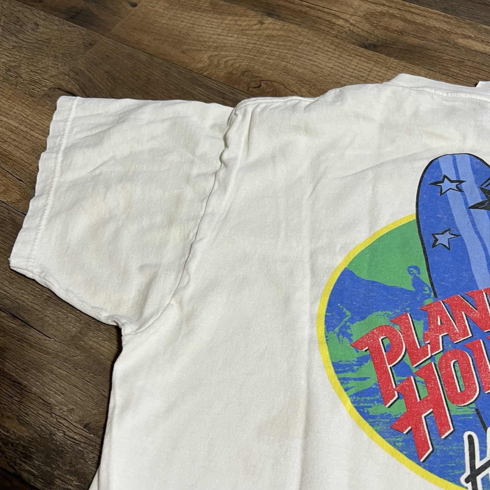 Vintage 90s Planet Hollywood Honolulu T Shirt Adult Size M Medium White Tee