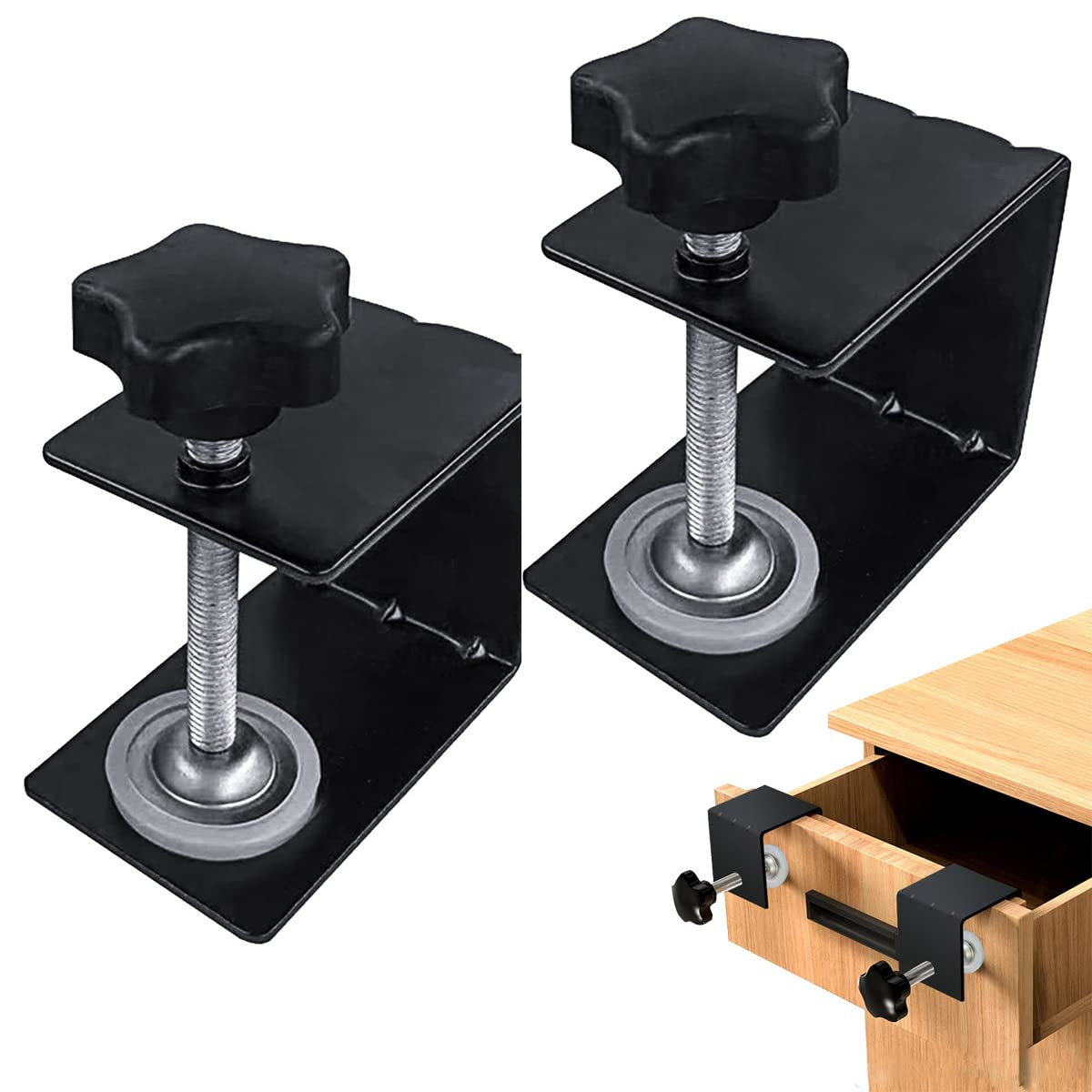 Universal C-clamp Cabinet mounting clamps, heavy duty furniture steel drawer ...