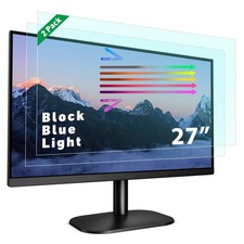2-Pack 27 Inch Blue Light Screen Protector for Monitor 16:9 Removable Anti-...