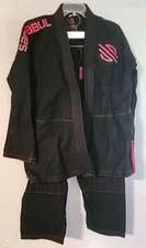 Sanabul Gi Brazilian Jiu Jitsu Sz A2 Black Red 2 Pcs Set W Bonus Gloves EUC 