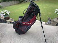 Atlanta Falcons NFL Golf Carry/Stand Bag 6 Way Red/Black. Wear on Clubs Divider.