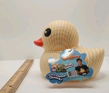 Hard to find jumbo duck Yellow Plaid pattern rubber duck