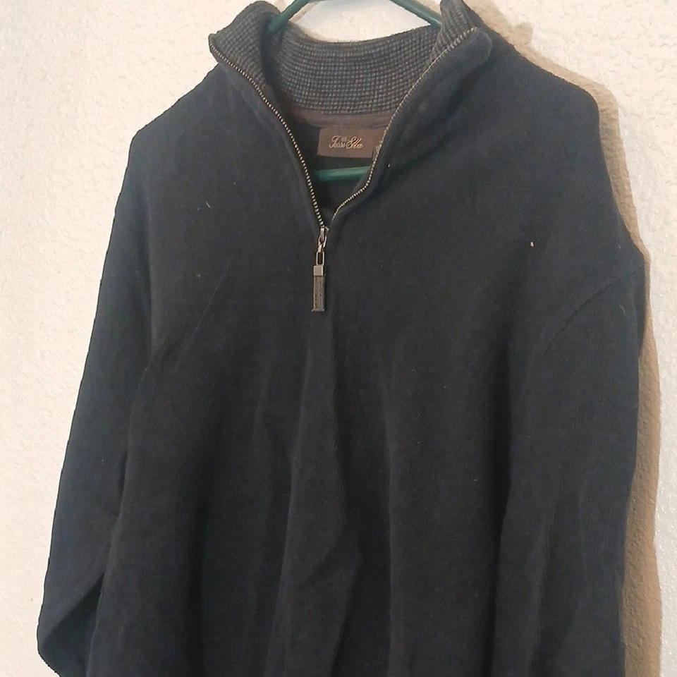 Suéter "Hacer Oferta" Tasso Elba Negro con Cremallera Foto 3 de 4