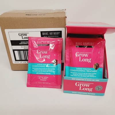 Marc Anthony Grow Long Hydration Conditioning Treatment 12 Packets Lot 1 Case