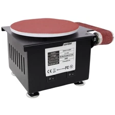 2 in 1 Mini Belt Disc Sander,Bench Grinder Small Spindle Sander Machine for Wood