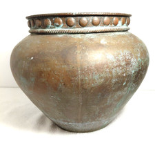 COPPER POT EGIDIO CASAGRANDE BORGO TRENTO ITALIA ITALY 45 VINTAGE PATINA RARE