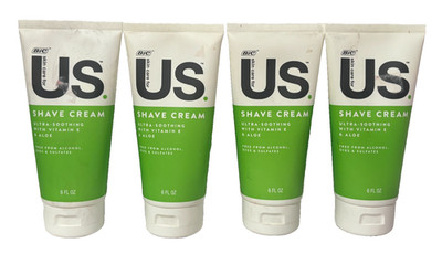 4x Bic Shave Cream Skin Care for Us Ultra-Soothing - 6 Fl Oz
