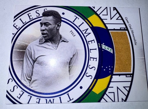 Pele 2023 Futera Game Worn Patch /9! # Tl09 Timeless Brazil 1968 Match Jersey!!