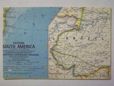 National Geographic Supplement September 1962 Eastern South America Map