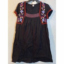 Old navy black heirloom embroidered dress size S 