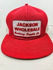 Vintage USA MADE Jackson Wholesale Building Supply Patch Trucker Hat Snapback