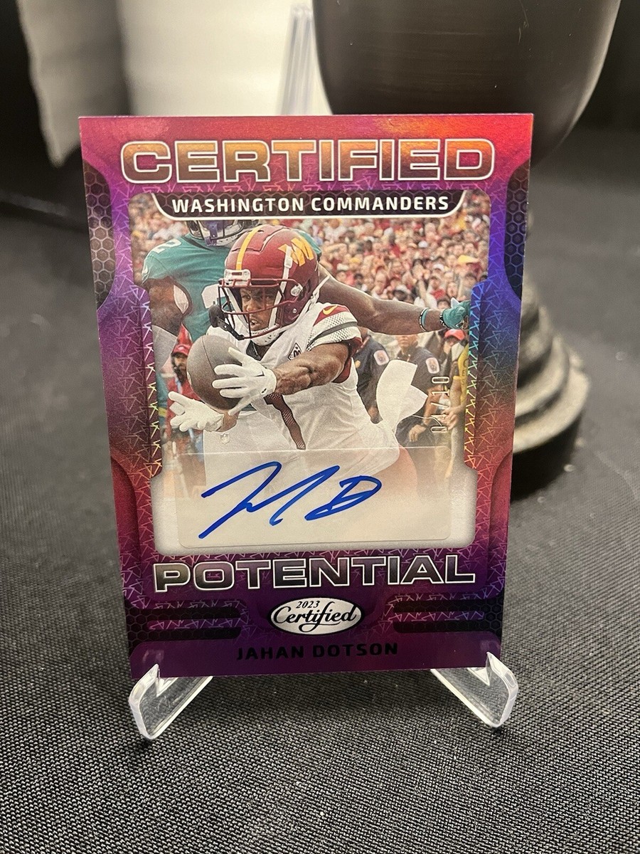 直筆サインカード Panini Jahan Dotson PSA Auto 10 2023 Panini Certified - Certified Potential Signatures Jahan