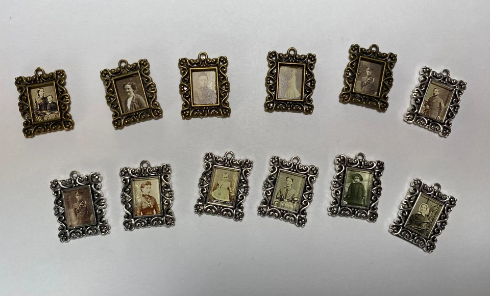 LOTE de marcos de fotos pequeños miniatura para casa de muñecas #Z285-12 juego de 12 piezas escala 1:12 Foto 3 de 4