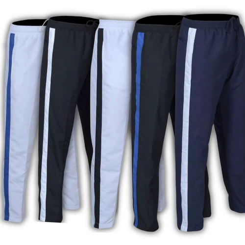 Men's Tracksuit Bottoms - Silky Gym Trousers with Mesh Lining & Single Stripe