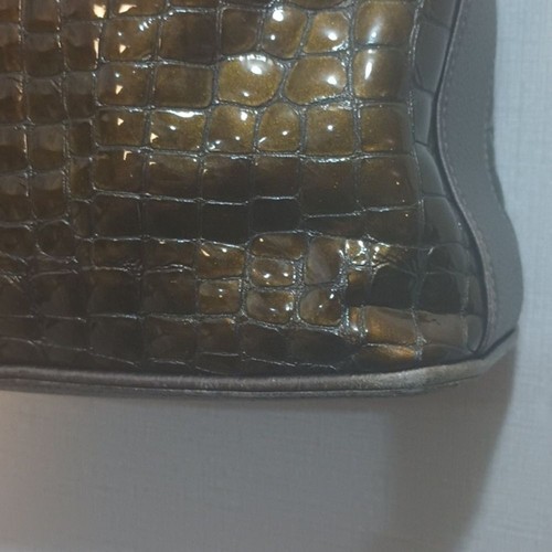 Brighton Purse Golden Shiny EUC Shoulder Handbag With Built in Wallet Front - Picture 7 of 12
