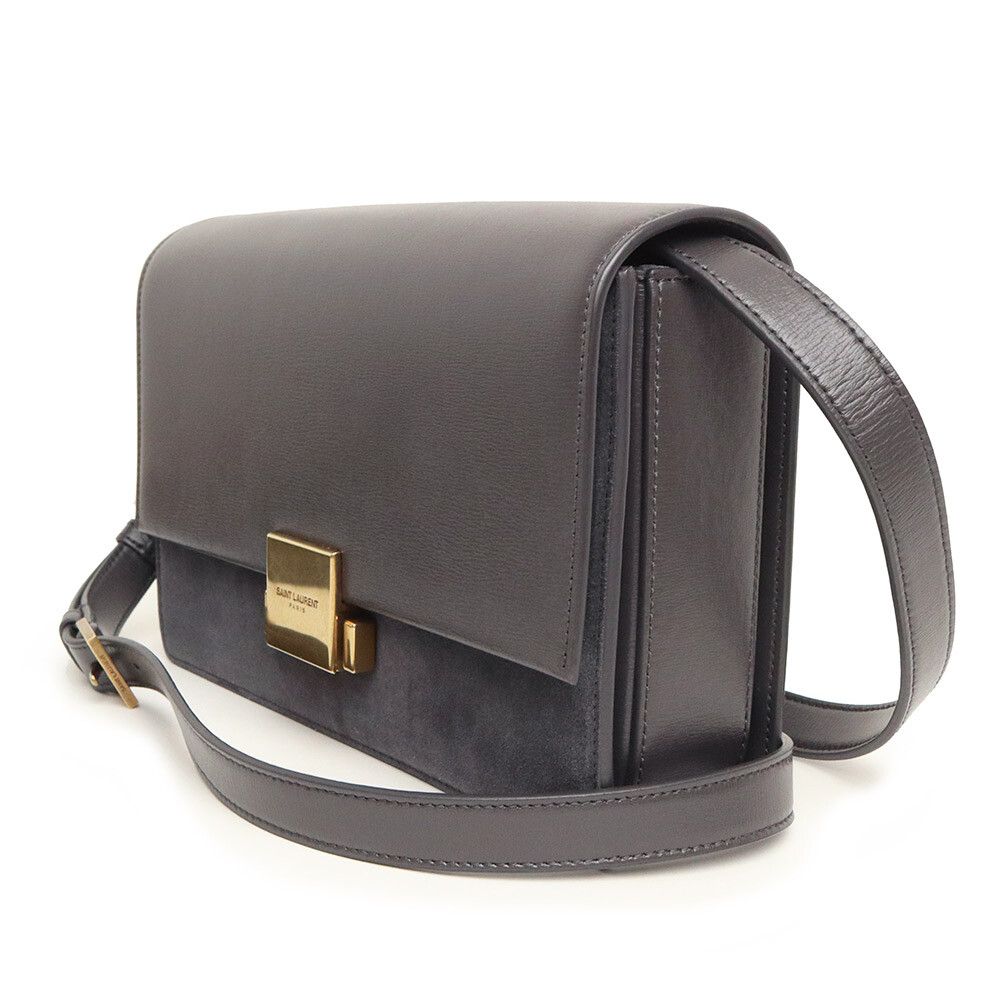 SAINT LAURENT PARIS borsa a tracolla portafoglio catena pelle di vitello e Bershas scamosciata 482044