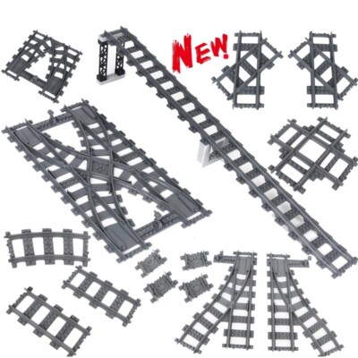 MOC City Train Track Walkway Buffer Stop MOC Kit Building Blocks