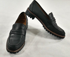 Madewell Black Corinne Lugsole Leather Loafer Shoes Women's Size 9.5