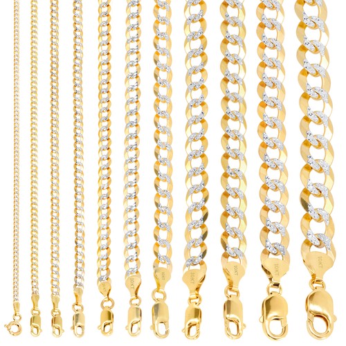 10K Yellow Gold Solid 2-12mm Diamond 