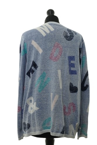 oui Damen Pullover Pulli M blau hellblau leicht Rundhals Feinstrick - Bild 5 von 5