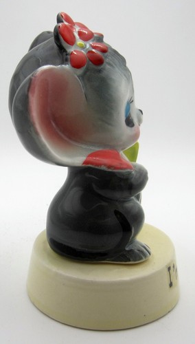 Anthropomorphic Mouse I'm Sorry Japan Vintage Ceramic Figurine - Picture 4 of 6