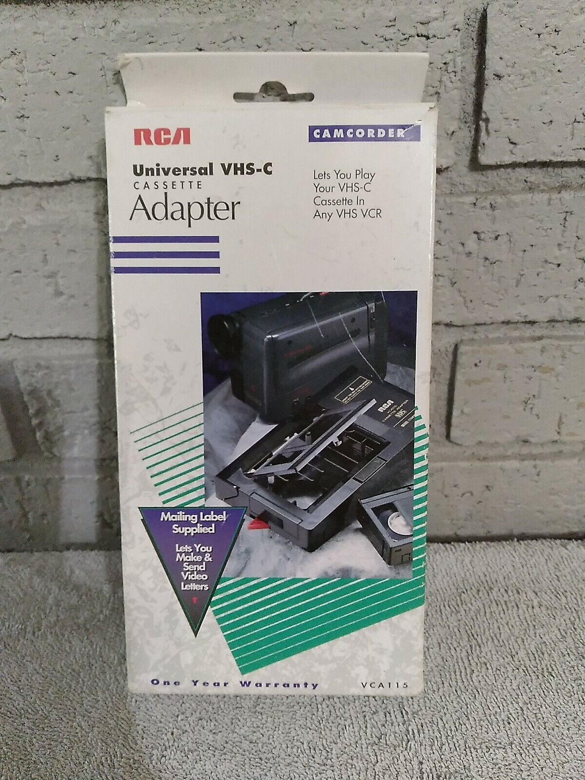 RCA VCA115 Universal VHS-C Cassette Adapter-VCR Vintage